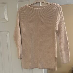 LOFT Women's Baby Pink Crew Neck Sweater